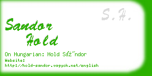 sandor hold business card